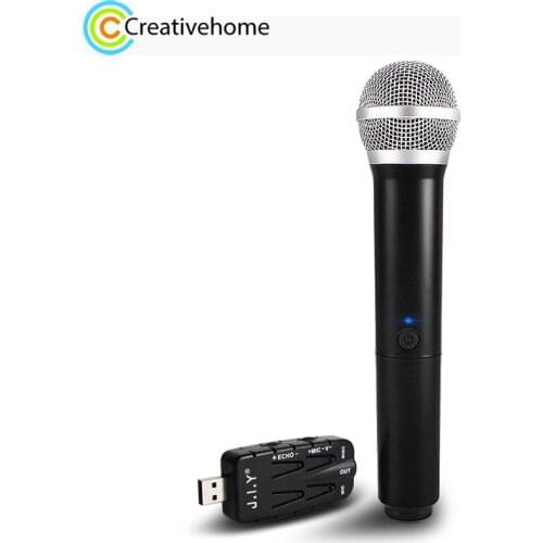 J.I.Y K Song Wireless Microphones for TV PC with Audio Card USB Receiver