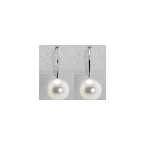 Favorite Pearl Earrings AAA 7-8mm White Akoya Cultured Pearl Earrings 14k Yellow Gold New Classic Charming Lady Gift