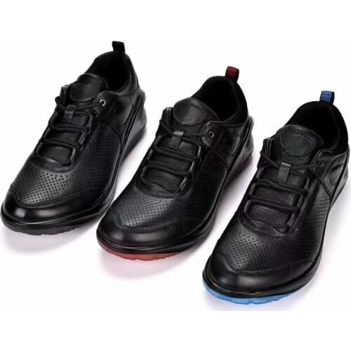 Mens Golf Shoes Breathable Non-Slip Outdoor Sports Shoes Male Genuine Leather Casual Running Shoes 39-44