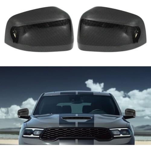 CITALL 1 Pair Side Mirror Covers Trims fit for Dodge Durango SUV 2011 2012 2013 2014 2015 2016 2017 2018 2019 2020