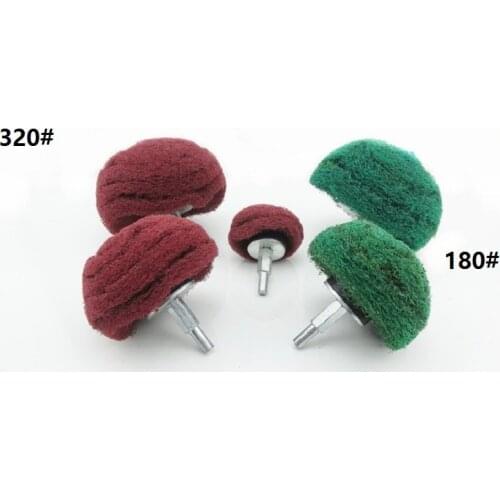 New 2pc/Lot 6mm shank OD50MM Spherical nylon fiber polished metal drawing wheel Fits Dremel Rotary Tools