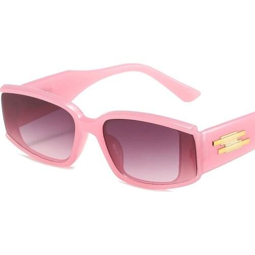 New unisex trendy fashion square retro sunglasses personality jelly color ocean lens sunglasses women street driving glasses