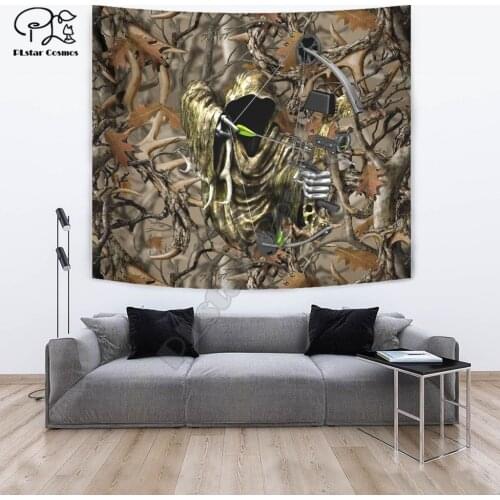 HUNTING CAMO Funny cartoon Blanket Tapestry 3D Printed Tapestrying Rectangular Home Decor Wall Hanging style-3