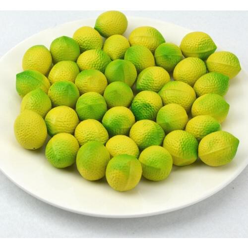 050 Plastic Simulated Lemon Fake Fruit Model Mini Lemon 2.1*2.6cm