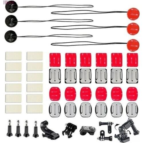 Suitable for Gopro Hero 8 7 6 5 4 3 arc sticky helmet front bracket and side bracket H9R + SJCAM / Xiaomi Yi EkEN H9R kit