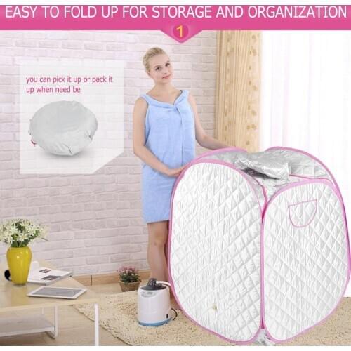 Sauna Steam Tent 2L Portable Steam Sauna Room Folding Intelligent Remote Control Personal SPA Slimming Salon Home With Chair