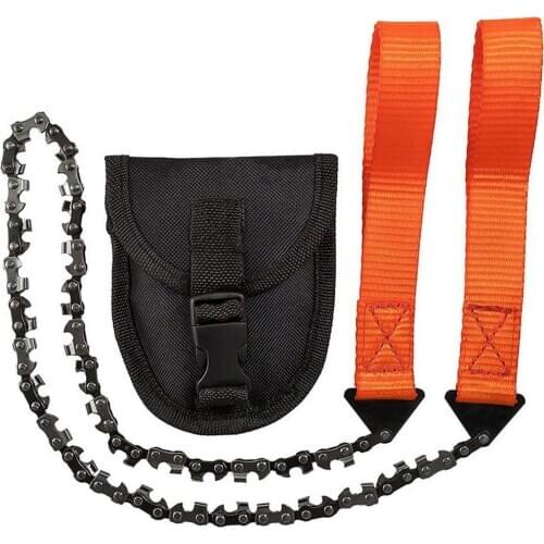 Portable Hand Chain Saw Survival Emergency Chainsaw with Bag Outdoor Camping Hiking Handsaw Wood Cutting Tool Saw Chain