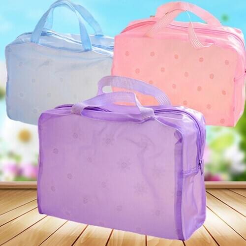 Portable Flower Waterproof Makeup Cosmetic Toiletry Travel Wash Pouch Holder Bag