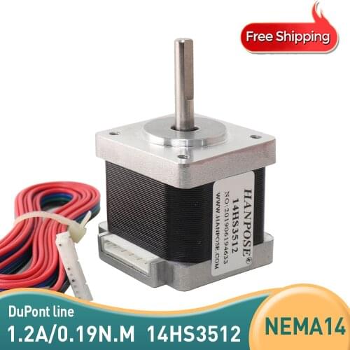 Free shipping Nema14 Stepper motor 14HS3512 for Titan extruder 4-lead Nema 14 35mm 14 Motor For 3D Printer Parts