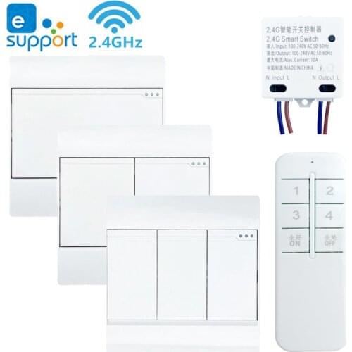 RM 2.4G Smart Switch Push Button Wall Light Switches Bluetooth Protocol EWeLink APP Control Wireless Smart Home Modules Switches
