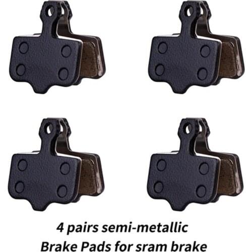 4 Pairs Bicycle Hydraulic Disc Brake Pad Semi Metallic Full Metallic MTB Bike Brake Black Gold For ELIXIR DB TL T E1 DB1 CR