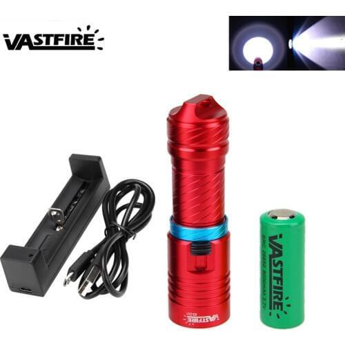 XM-L T6 10000 lumens LED Scube Diving FlashLight Waterproof Reflector Underwater 100M Diver Torch Lanterna+18650+USB Charger