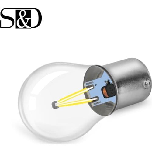 1pcs 1156 BA15S P21W 1157 BAY15D P21/5W LED Bulbs COB Filament Car Lights Turn Signal Brake Tail Stop Lamp Auto White Yellow 12V