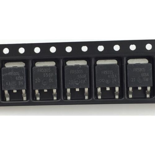 10pcs/lot TO-252 IRFR5305TRPBF PNP 55V 31A MOS triode