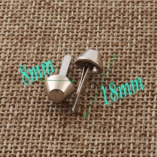 100 PCS Flat Round Purse Feet,8mm Silver Purse Hardware Findings, Rivet Round Post Caps,handbags Bags Belts