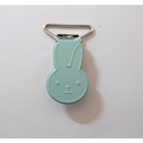 25pcs 1'' 25mm #34 TURQUOISE COLOR Rabbit Bunny Shape Suspender Clips