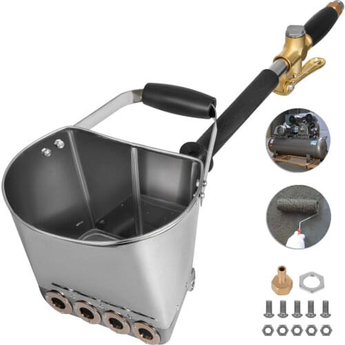 4 Jet Pneumatic Cement Stucco Sprayer Gun Plaster Mortar Automatic Air Panting Tool for Wall