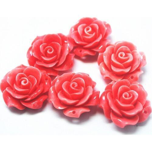 5pcs Pink Carving Flower Pendants For DIY Jewelry making Accessories Size 20mm