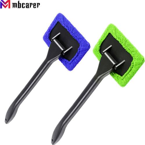 Car Window Cleaner Brush Kit Windshield Cleaning Wash Tool Inside Interior Auto Glass Wiper With Long Handle Car Accessories