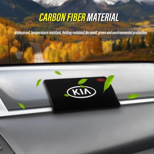 Car Logo Anti Slip Mat Phone Holder Non-Slip Mat non slip Pad For Kia K2 K3 K5 Rio Sportage Ceed Cerato Sorento Series Emblem