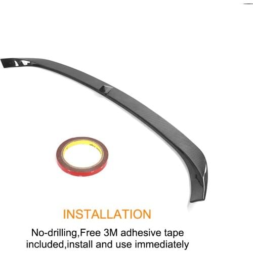 Carbon Fiber Car Rear Middle Spoiler For Volkswagen VW Golf6 MK6 GTI R20 2010 2011 2012 2013