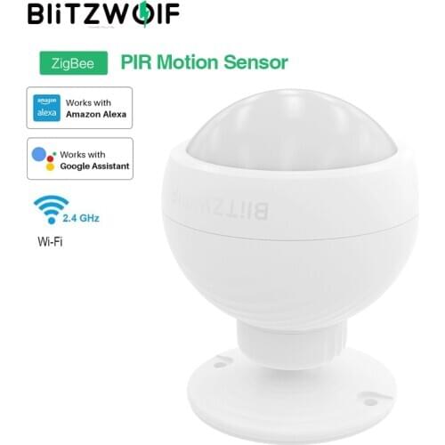 BlitzWolf ZigBee/WiFi PIR Motion Sensor Detector 110°Wireless Infrared Detector Intelligent Movement Sensor Home Security System