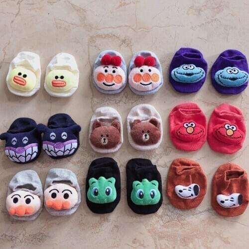 Baby Socks Cotton Kids Girls Floor Socks Anti Slip Infant Cartoon Spring Summer Sock For Newborn Cute Sokken Solid Color 0-2T