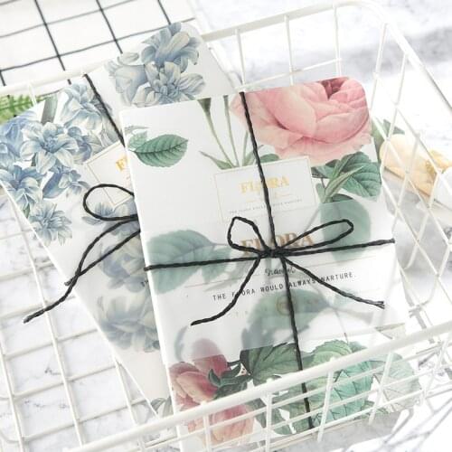 "Flora" Beautiful Sketchbook Blank Papers Freenote Study Diary Drawing Notepad Notebook Stationery Gift