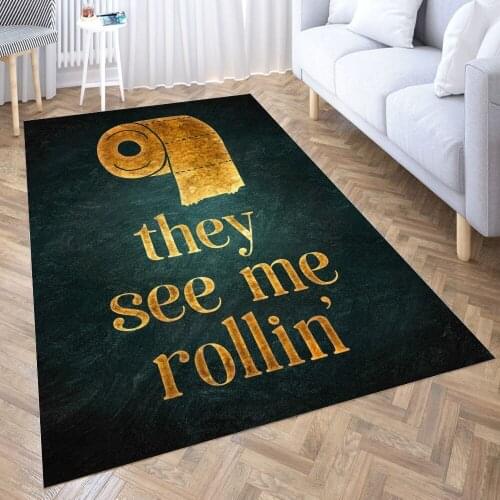 Bathroom toilet Carpet for Living Room 3D Anime Cartoon Rug Gamer Teen Room Bedside Lounge Rug Kids Children Floor Mats