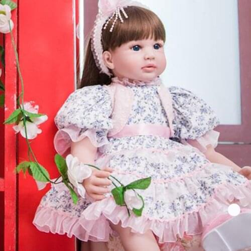 Boneca Reborn 24inch Soft Silicone Vinyl Dolls 60cm Soft Silicone Reborn Baby Doll Newborn Lifelike Bebes Reborn Dolls