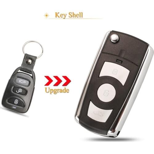 Kutery 3/4 Buttons Modified Remote Car Key Shell Case For Kia Hyundai Elantra Sonata Genesis Santa Fe Accent Coupe Tucson