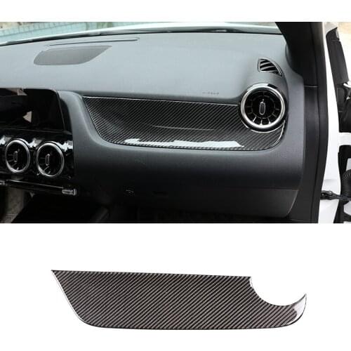 Soft Carbon Fiber For Mercedes Benz B Class W247 2019-2020 Co-pilot Side Central Control Instrument Panel Trim Accessory
