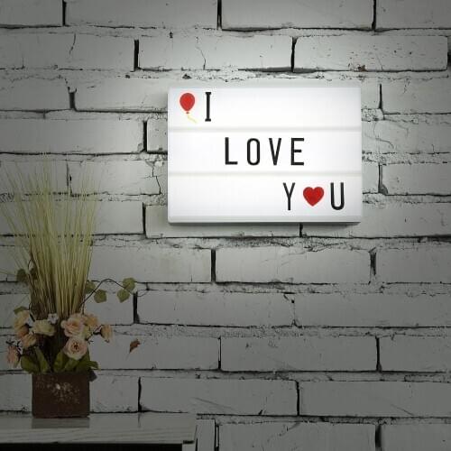 Mycyk DIY A5 alphabet light box USB / AA Battery LED Combination Night light Letters Symbol Cards Decoration Lamp Message board