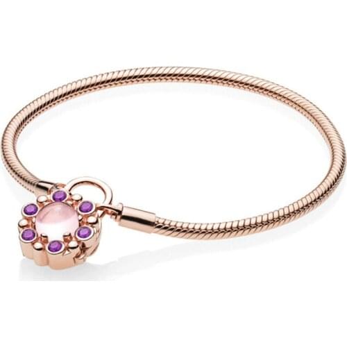 NEW 100% 925 Sterling Silver New Listing 587635NPM ROSE MOMENTS HERALDIC RADIANCE BRACELET WITH PADLOCK CLASP Original Jewelry