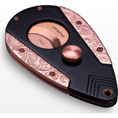 JIFENG Business Super Sharp Cigar Cutter Stainless Steel Cigar Scissors Tobacco Cutting Cigars Fit COHIBA Smoking Accessories