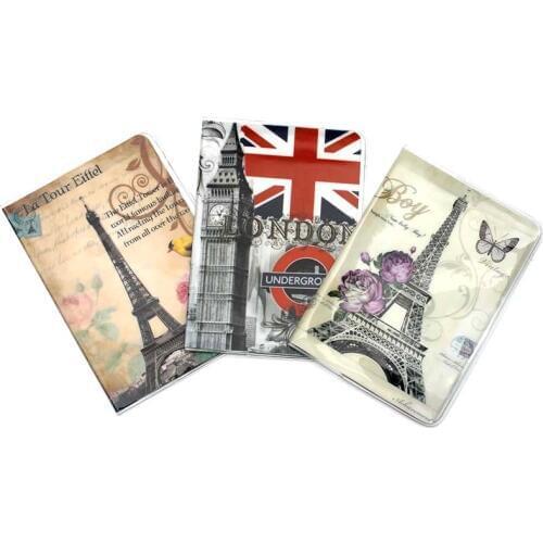 Newest Travel Accessories Eiffel Tower Passport Holder PVC Leather Travel Passport Cover Case Card ID Holders 14cm*9.6cm