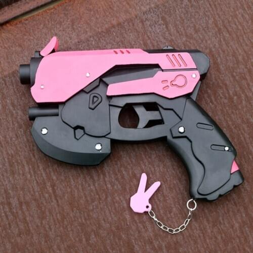 27cm * 19cm Cosplay Overwatch Game Props D.va Cosplay Accessories DVA Cosplay Prop PVC Toy Pistol Cap Gun Weapons