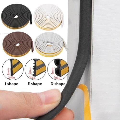 Rubber EPDM Self Adhesive Seal door / window sealing strip glass window anti-collision rubber strip foam sound insulation strip