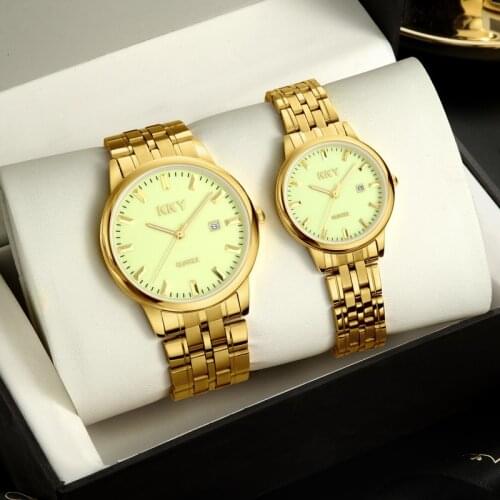 Luxury Brand KKY Lovers Watches Quartz Wristwatches Men Women Creative Luminous Reloj Mujer Hombre Couple Watch 2021 New Clock