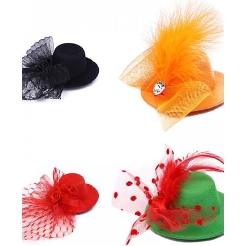 Pet Christmas Dog Cat Cute Hat Hair Clip Lace Princess Crown Wedding Birthday Party Photography Decoration Pet Holiday Gift