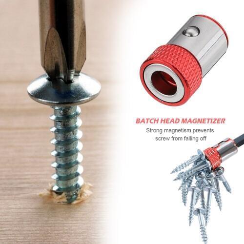 Removable Magnet Screwdriver Driver Hex Electric Bit Strong 6.35mm Magnetizer for Fixing and Installing Screws Supplies
