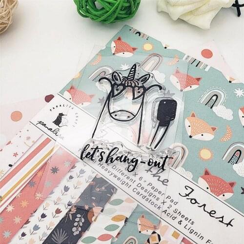 6.5X9CM Unicorn Clear Stamps Transparent Seal Silicone Seal TPR Christmas Wedding Roller Stamps DIY Scrapbook Album Card