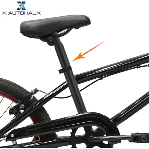 X Autohaux Bicycle Bike Seat Post Aluminum Alloy 25.4x350mm 25.4x450mm 27.2x350mm 27.2x450mm Seat Tube with Scale Mark Black