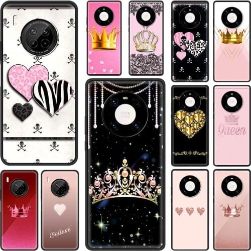 Diamond Crown Printing Phone Case For Huawei Y6 Y7 Y9 2019 Y6p Y8s Y7a Y9a Mate 10 Lite 20 Pro Plus 40 RS Silicone Cover Fundas