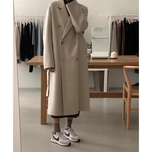 Autumn Winter Woolen Jacket Women Coat 2021 European Style Women Wool Blends Long Coat Female Outwear Coats Jackets New Clothes