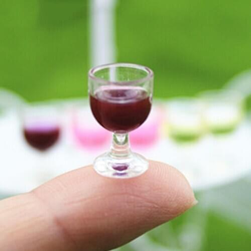 10 Pcs Mini Wine Glasses Champagne Cup Goblet Dollhouse Life Scenes Decor