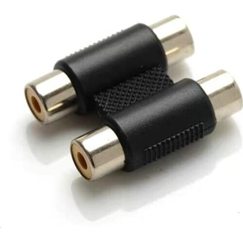 100PCS/lot good quality RCA Jack Connector Coupler Adapter Dual / Triple 2xRCA Coupler AV Audio Video Female Extension Adaptor