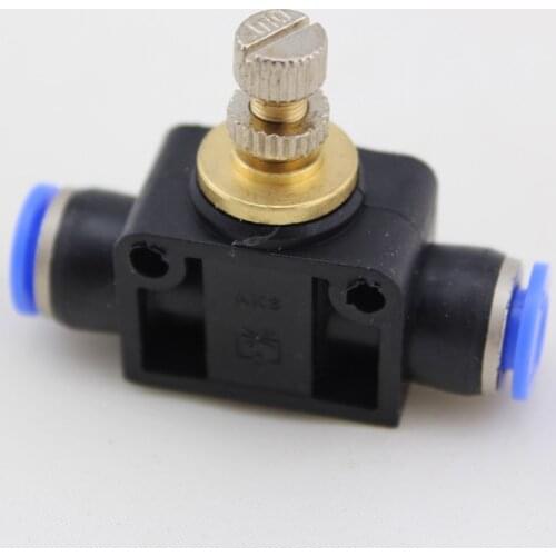 3 Pcs Inline Airflow Control 8mm x 8mm Push In Quick Connecter 2-Way Flow Limiting Pneumatic Valve Speed Controller