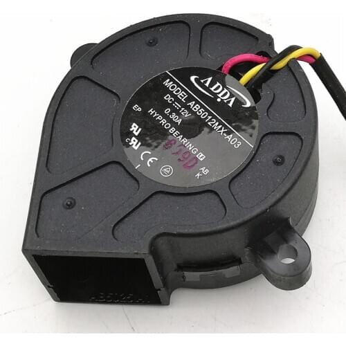 5025 DC12V 0.30A AB5012MX-A03 5cm turbo drum fan 6 Month Warranty