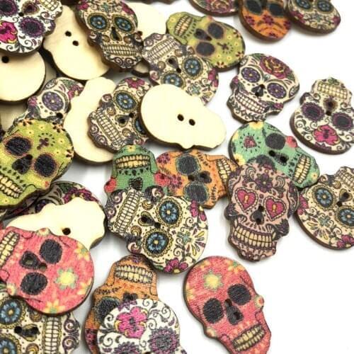 50ppc Head Wooden Buttons Fit Sewing Scrapbooking decoration WB461